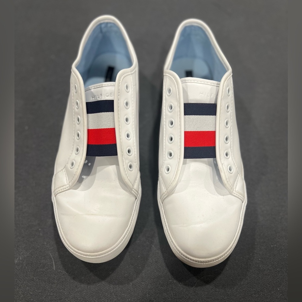 Tommy Hilfiger White Anni Slip On Sneakers Women’s Shoe Size 10